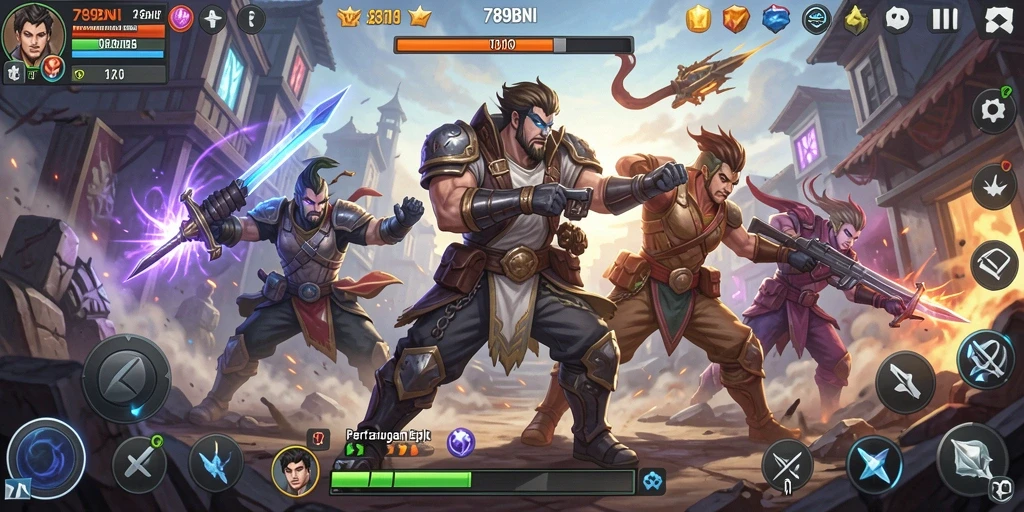 Gameplay seru dan mendebarkan di 789BNI dengan karakter Fighting.
