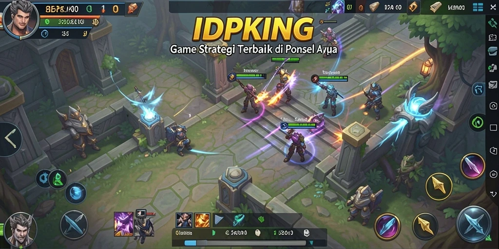 Tangkapan layar IDPKING menampilkan momen intens dalam pertempuran strategi.