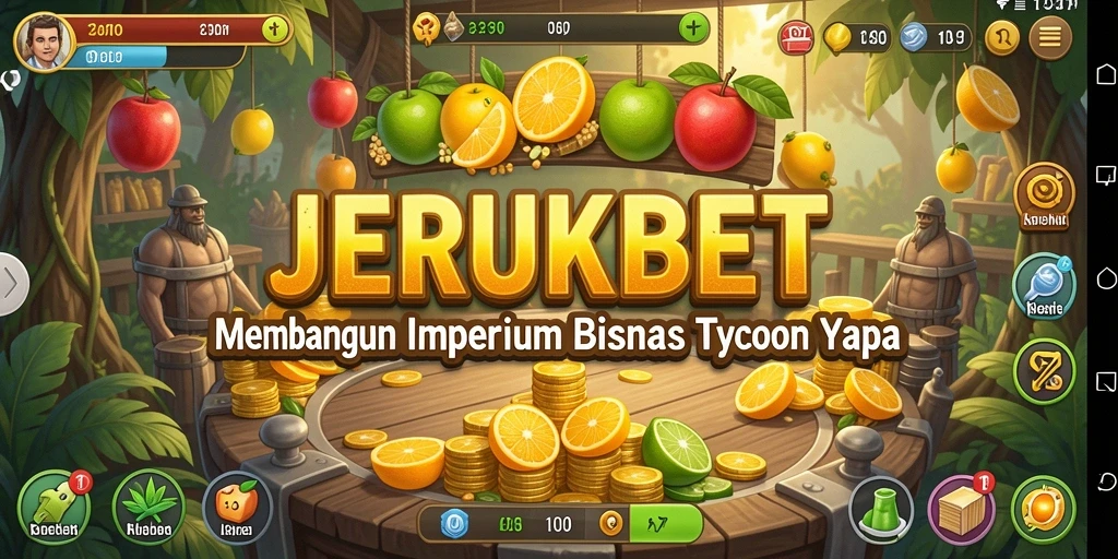Tampilan menarik gameplay JERUKBET saat mengelola bisnis Tycoon.