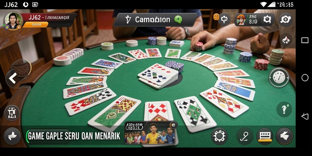 Screenshot gameplay JJ62 menampilkan suasana seru dan kompetitif.