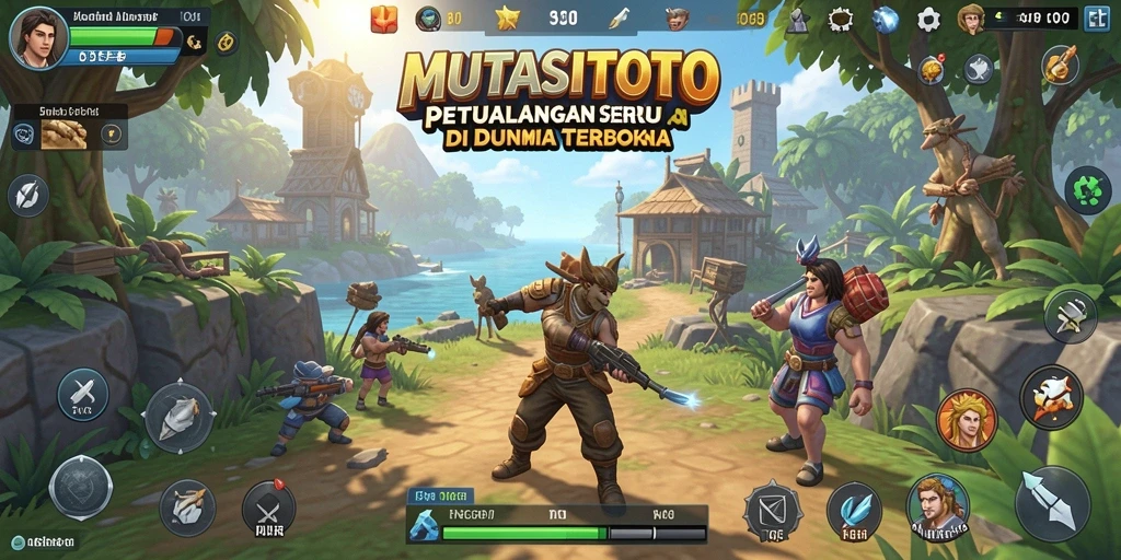 Screenshot gameplay <strong>MUTASITOTO</strong> yang menunjukkan eksplorasi dunia terbuka yang menawan.