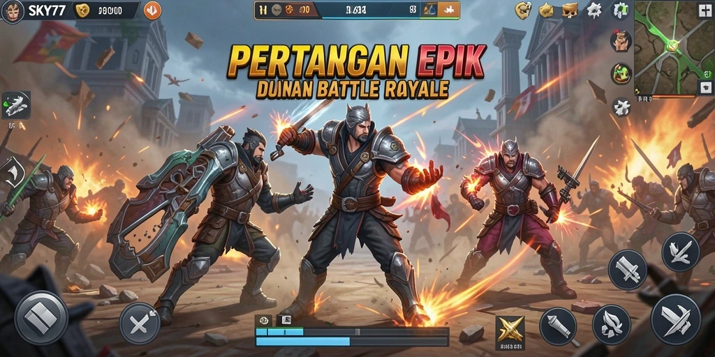 Tampilan gameplay menarik dalam battlefield SKY77.