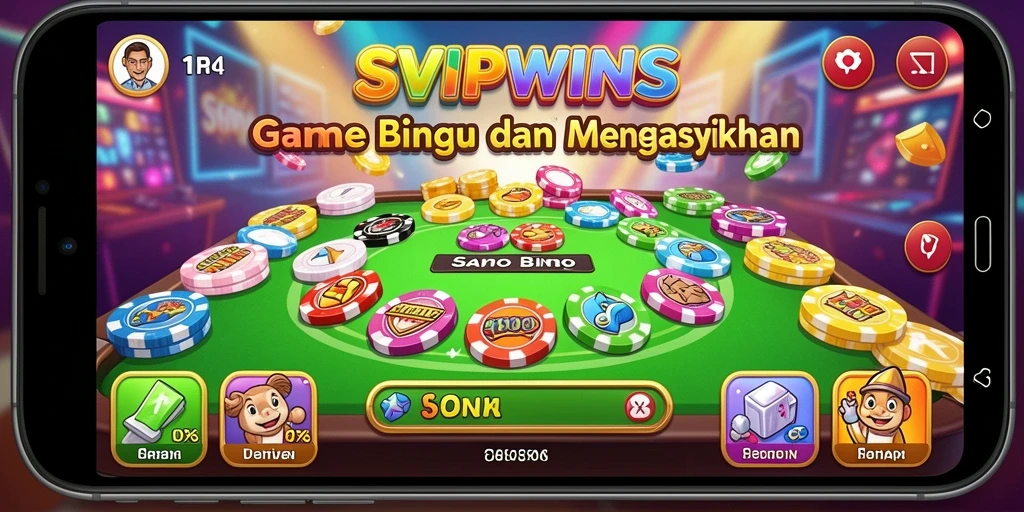 Screenshot SVIPWINS yang menampilkan gameplay Bingo yang menarik.